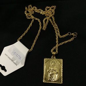 Men’s Gold toned Jesus Necklace